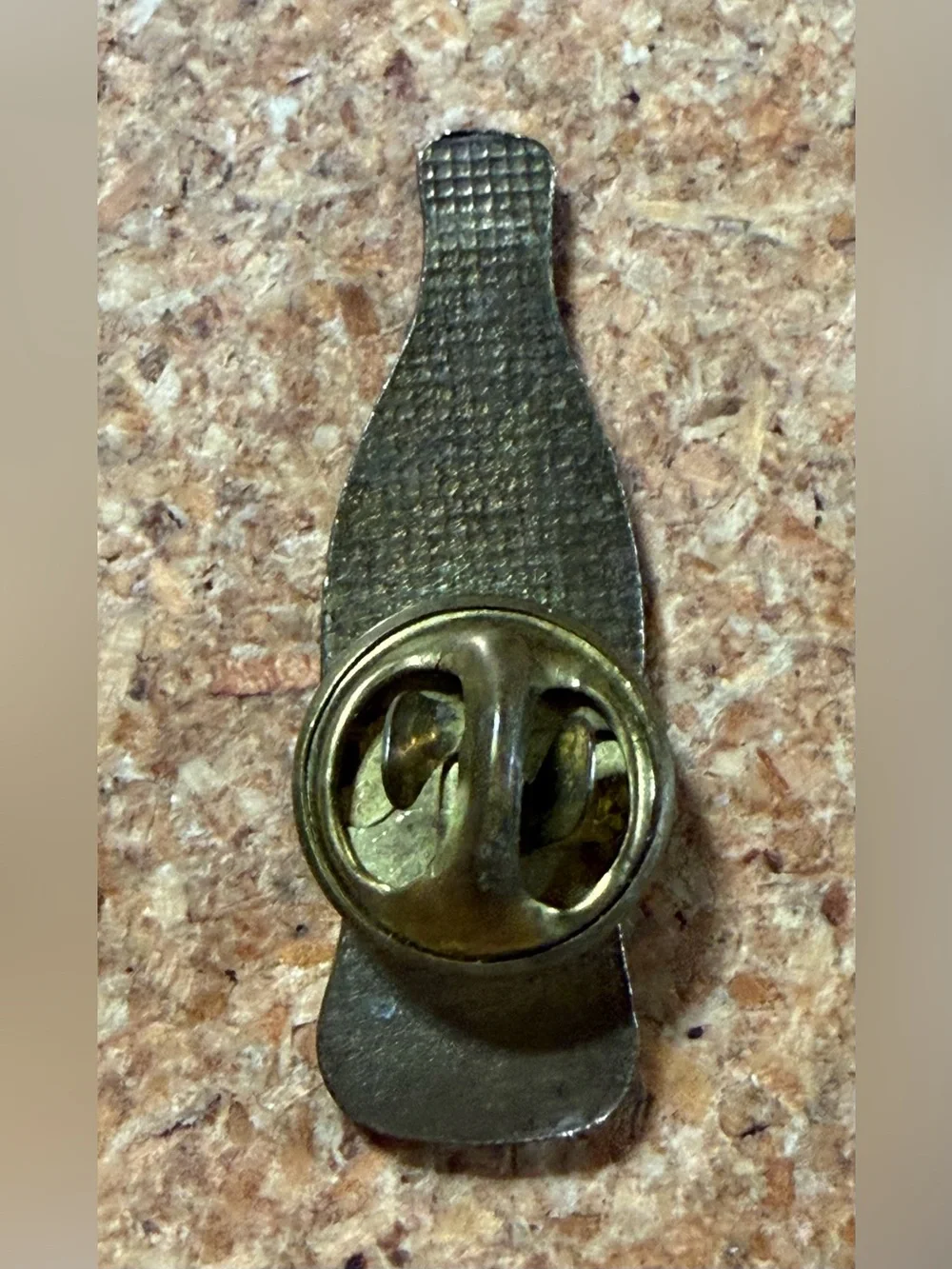 Vintage Coca Cola Contour Bottle Enamel Lapel Hat Pin Resin-Coated